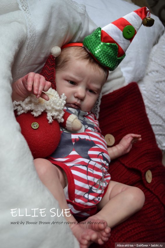 С Новым годом от Элли Сью.Кукла-реборн Анны Морозовой