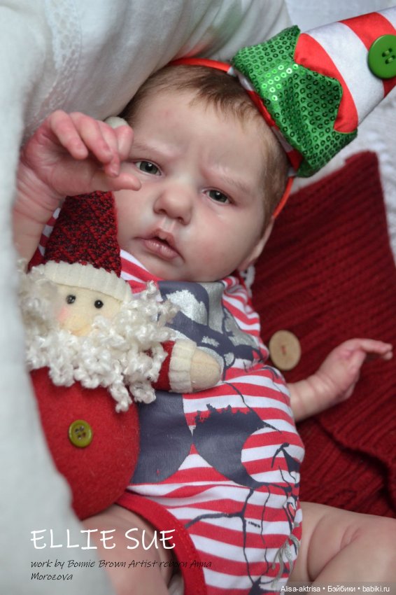 С Новым годом от Элли Сью.Кукла-реборн Анны Морозовой