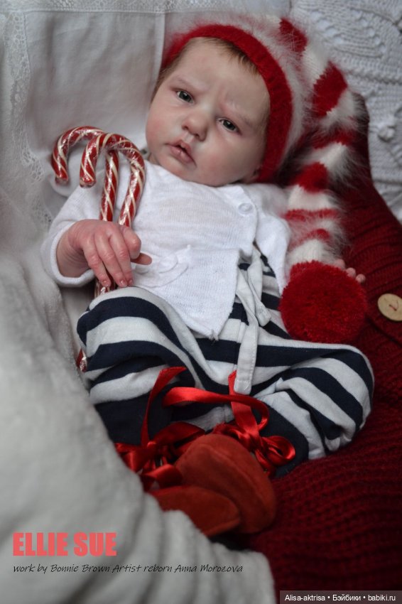 С Новым годом от Элли Сью.Кукла-реборн Анны Морозовой