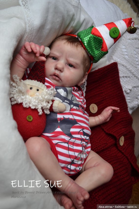 С Новым годом от Элли Сью.Кукла-реборн Анны Морозовой