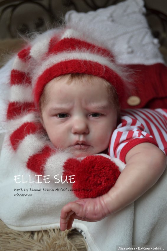 С Новым годом от Элли Сью.Кукла-реборн Анны Морозовой