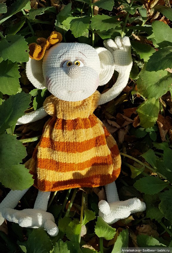 Плюшевая обезьянка — Вязаные игрушки и амигуруми: крючком