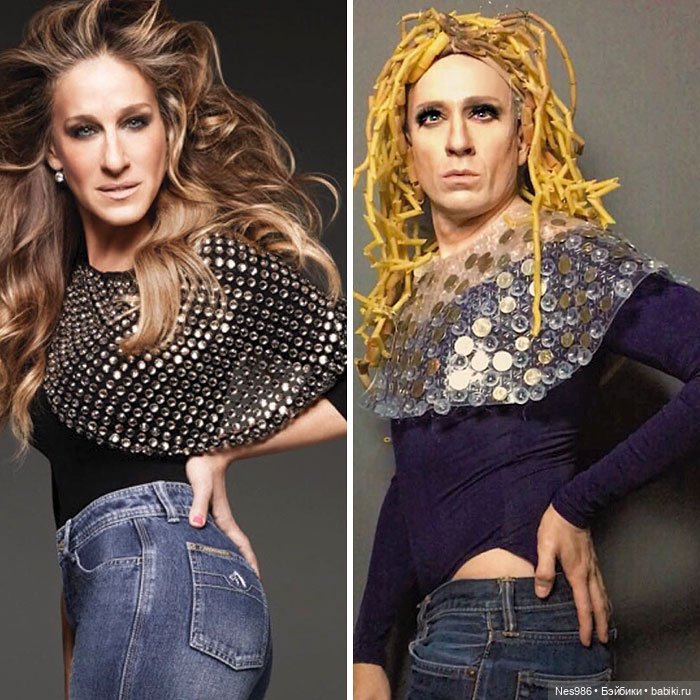 Ничего не выбрасываем! Как сделать вечернее платье из мишуры и мусорного пакета (фото 3)