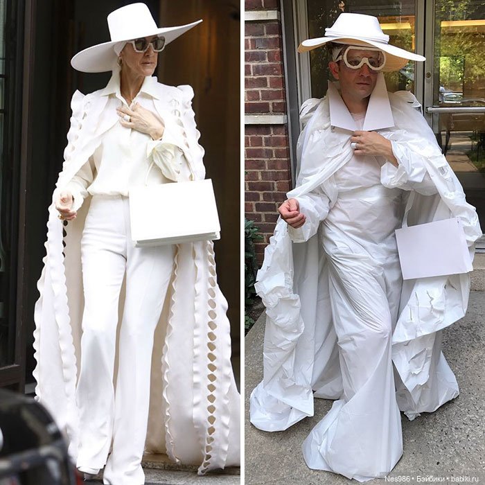 Ничего не выбрасываем! Как сделать вечернее платье из мишуры и мусорного пакета (фото 10)