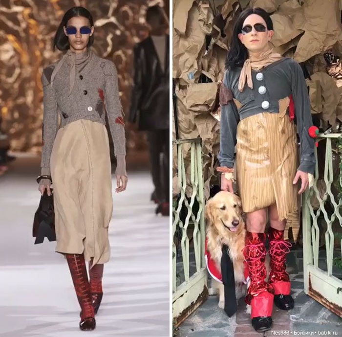 Ничего не выбрасываем! Как сделать вечернее платье из мишуры и мусорного пакета