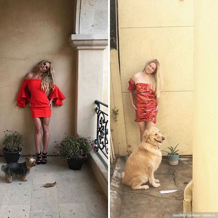 Ничего не выбрасываем! Как сделать вечернее платье из мишуры и мусорного пакета (фото 9)