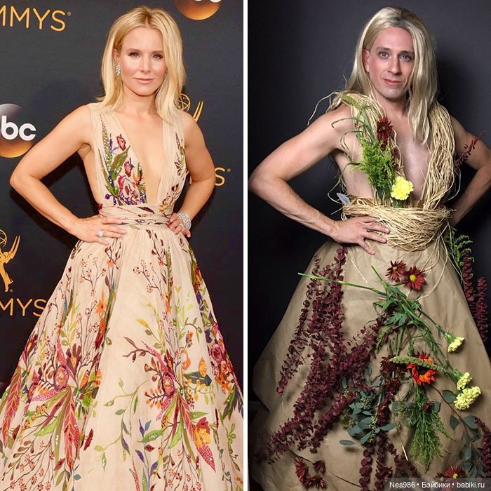 Ничего не выбрасываем! Как сделать вечернее платье из мишуры и мусорного пакета