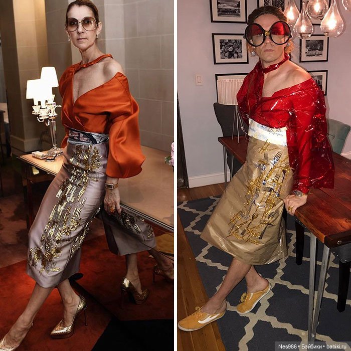 Ничего не выбрасываем! Как сделать вечернее платье из мишуры и мусорного пакета (фото 7)