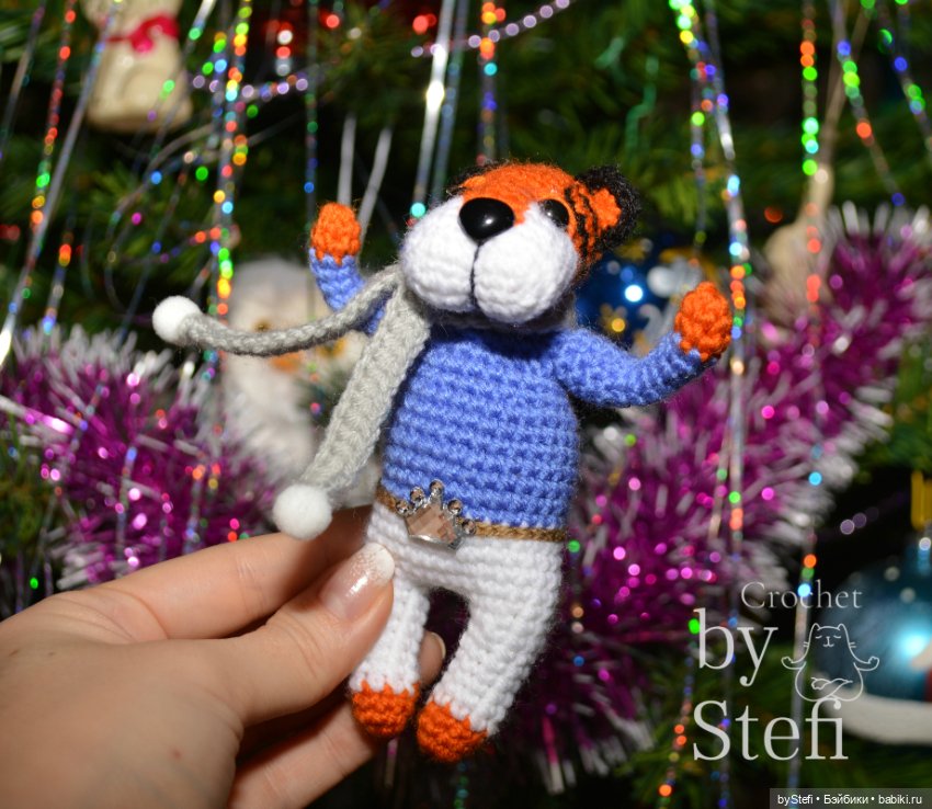 Тигрик Семён Семёным. С элементами жаккарда. Символ 2022 (фото 10)