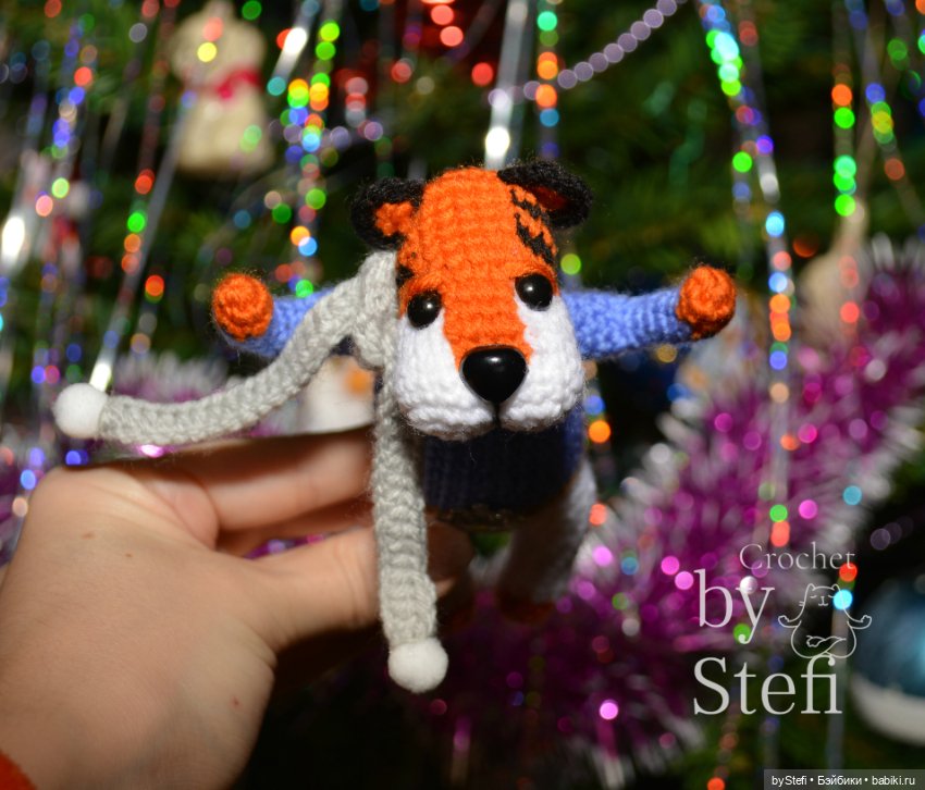 Тигрик Семён Семёным. С элементами жаккарда. Символ 2022 (фото 9)