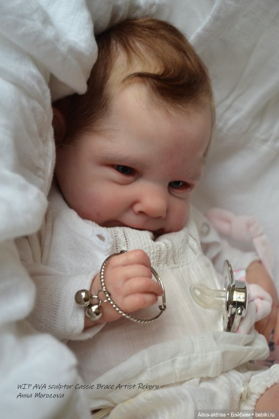Малышка Ава в процессе работы. Кукла реборн Анны Морозовой (фото 4)