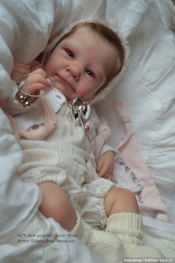 Малышка Ава в процессе работы. Кукла реборн Анны Морозовой (фото 7)