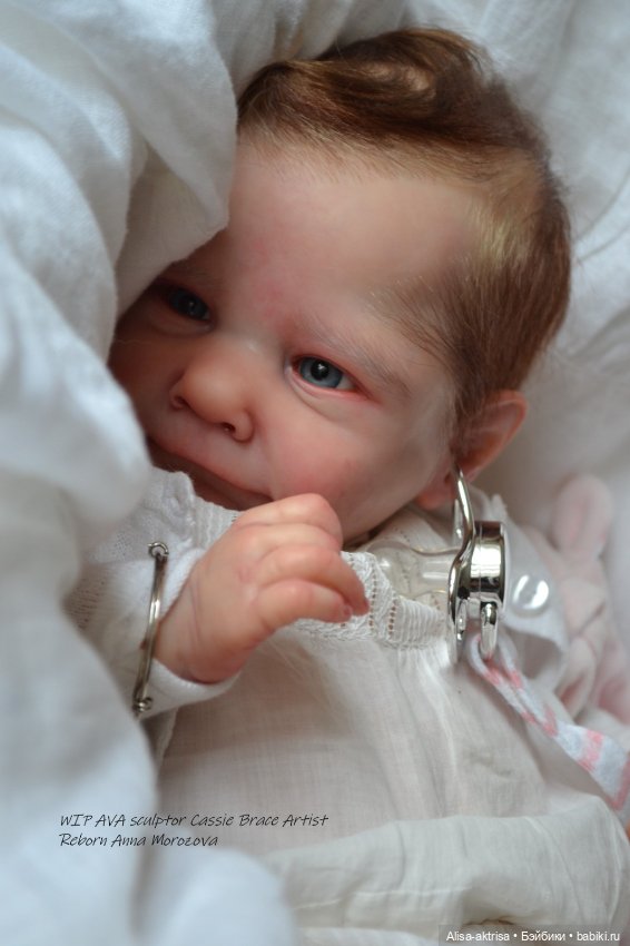 Малышка Ава в процессе работы. Кукла реборн Анны Морозовой