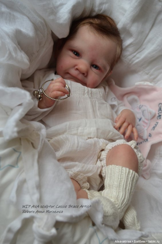 Малышка Ава в процессе работы. Кукла реборн Анны Морозовой (фото 3)