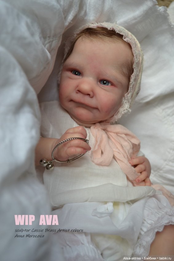 Малышка Ава в процессе работы. Кукла реборн Анны Морозовой (фото 8)