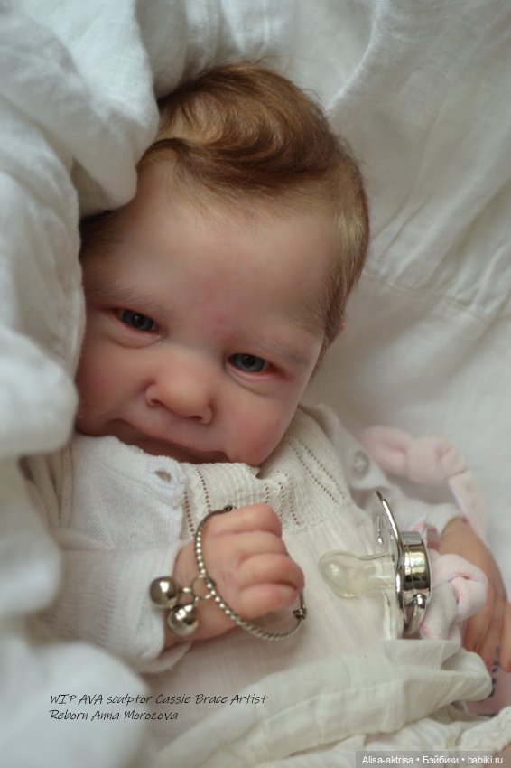 Малышка Ава в процессе работы. Кукла реборн Анны Морозовой (фото 5)