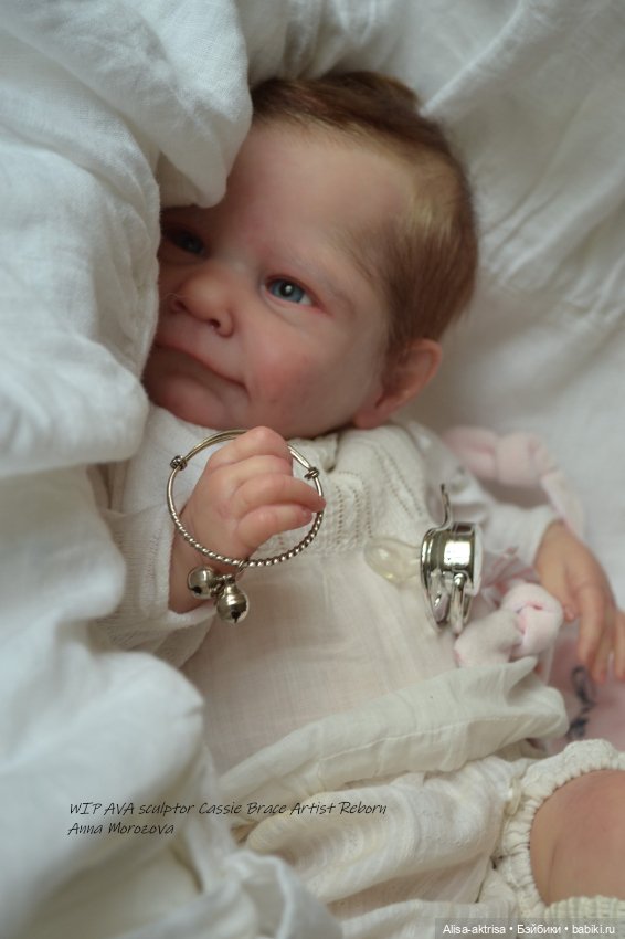 Малышка Ава в процессе работы. Кукла реборн Анны Морозовой (фото 6)
