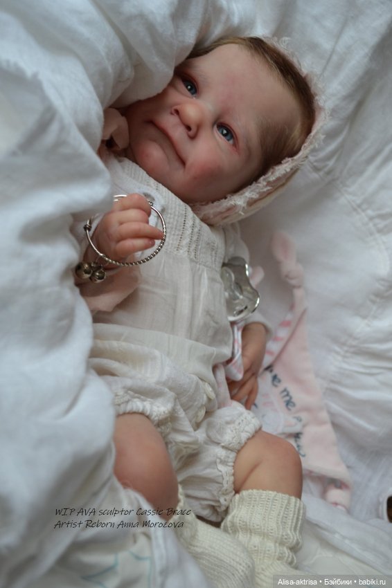 Малышка Ава в процессе работы. Кукла реборн Анны Морозовой