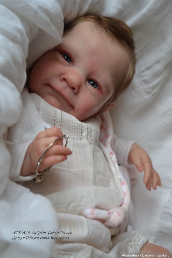 Малышка Ава в процессе работы. Кукла реборн Анны Морозовой