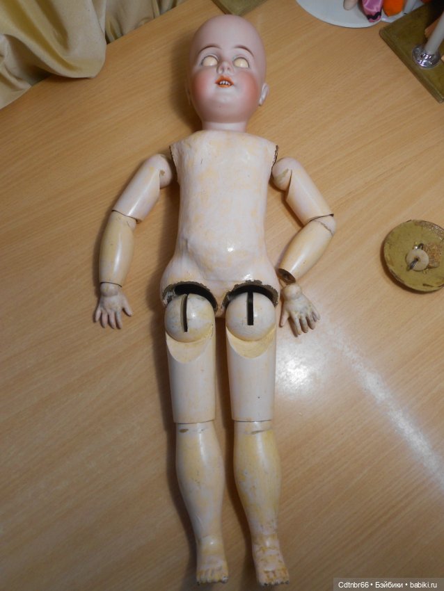 Реставрация антикварной куклы Gebruder Kuhnlenz молд 44-31 (фото 5)