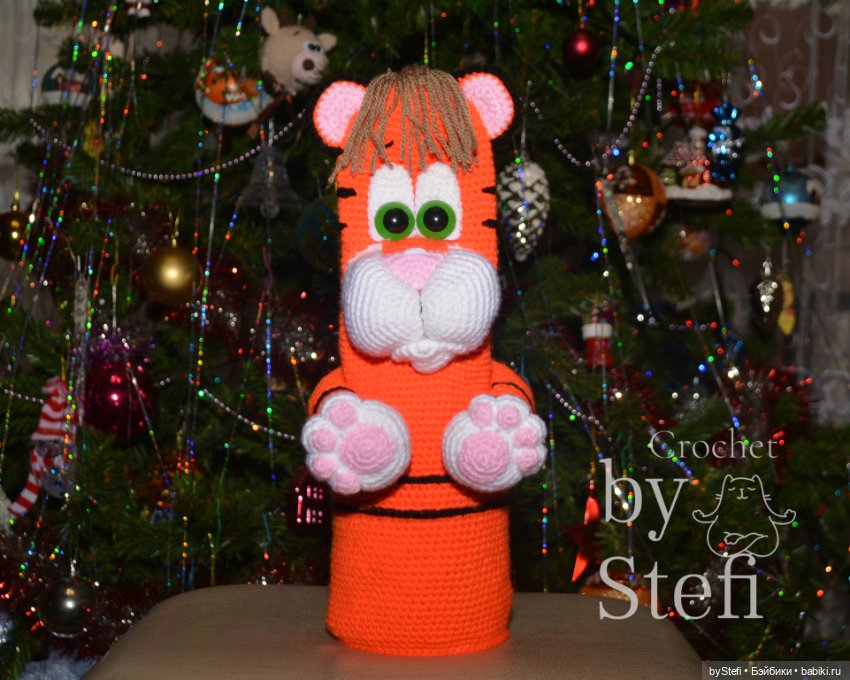 Тигрыш. Чехол на бутылку шампанского. Символ 2022 (фото 8)