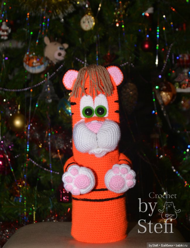 Тигрыш. Чехол на бутылку шампанского. Символ 2022 (фото 3)