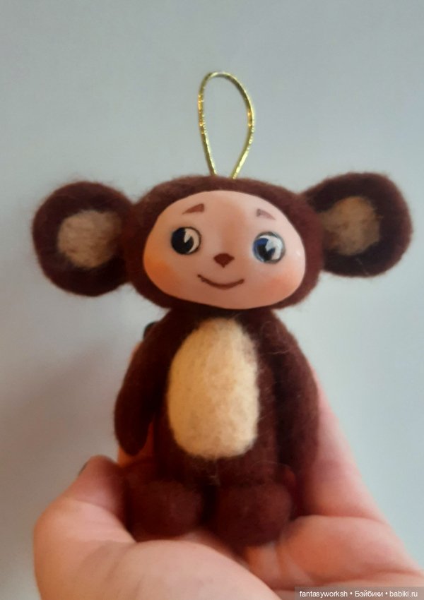 Гена и Чебурашечка авторские игрушки Натальи Игнатьевой (фото 9)