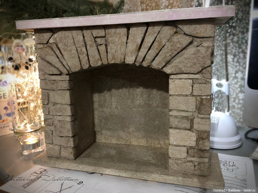 Камин из картона (краткий МК) или "Что есть счастье перед НГ" (фото 7)