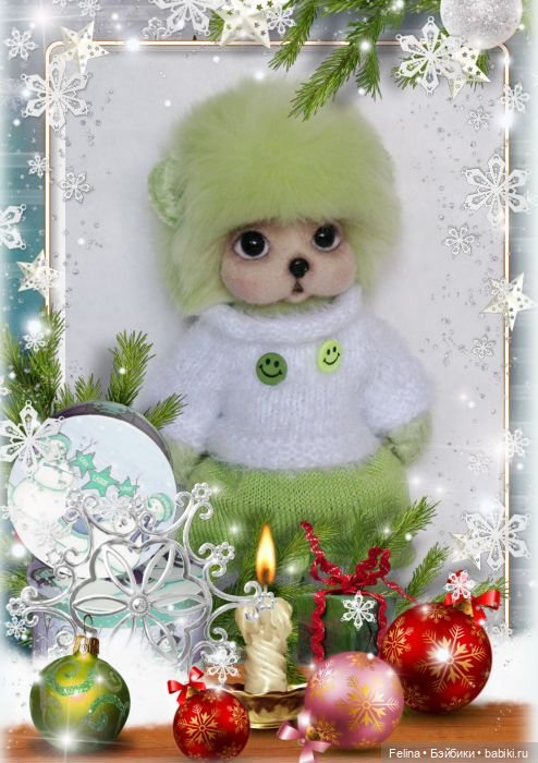 Новогодний коллаж, авторские мишки (фото 4)