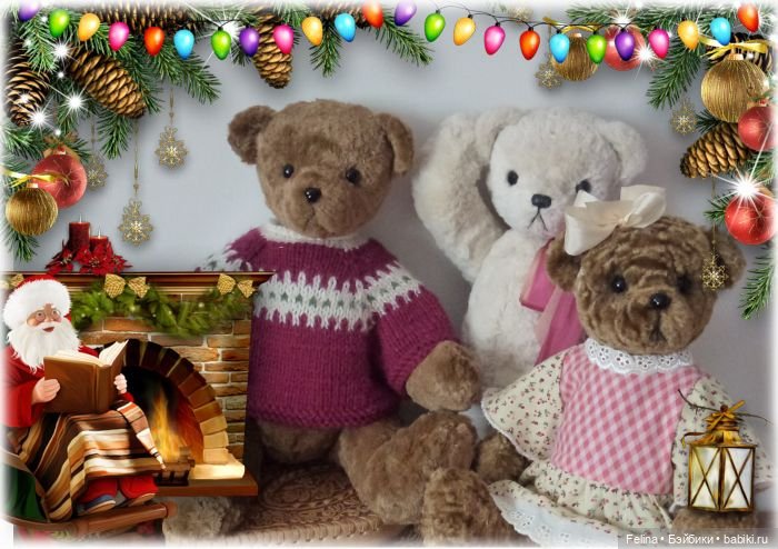 Новогодний коллаж, авторские мишки (фото 5)