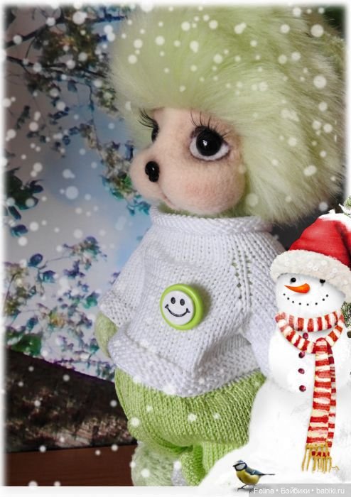 Новогодний коллаж, авторские мишки (фото 7)