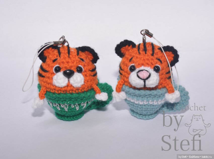 Тигрик в чашке. Брелок. Символ 2022 (фото 5)