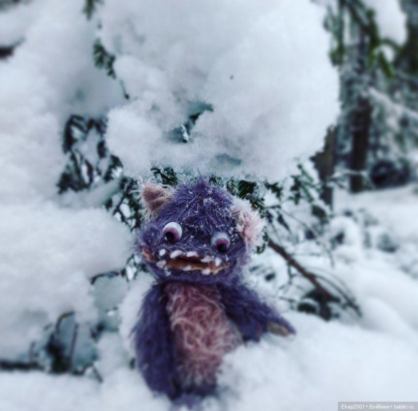 Окхи-Докхи и снег — Авторские мишки Тедди и друзья: фото (фото 8)