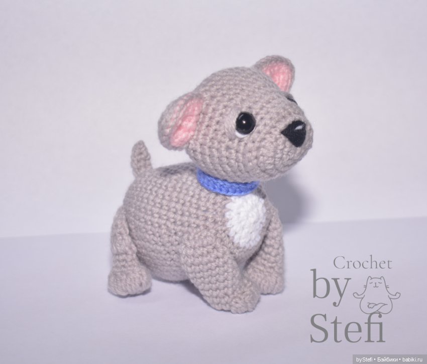 Французский бульдог Луи — Вязаные игрушки и амигуруми: крючком