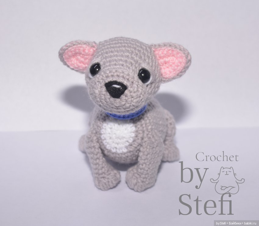 Французский бульдог Луи — Вязаные игрушки и амигуруми: крючком (фото 6)