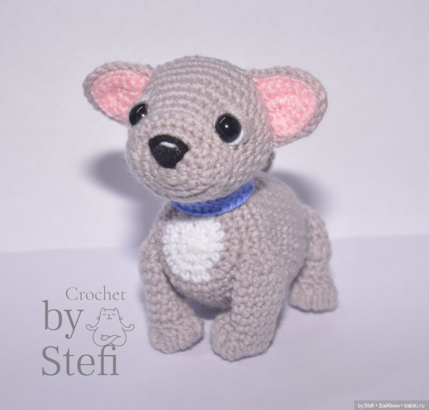 Французский бульдог Луи — Вязаные игрушки и амигуруми: крючком