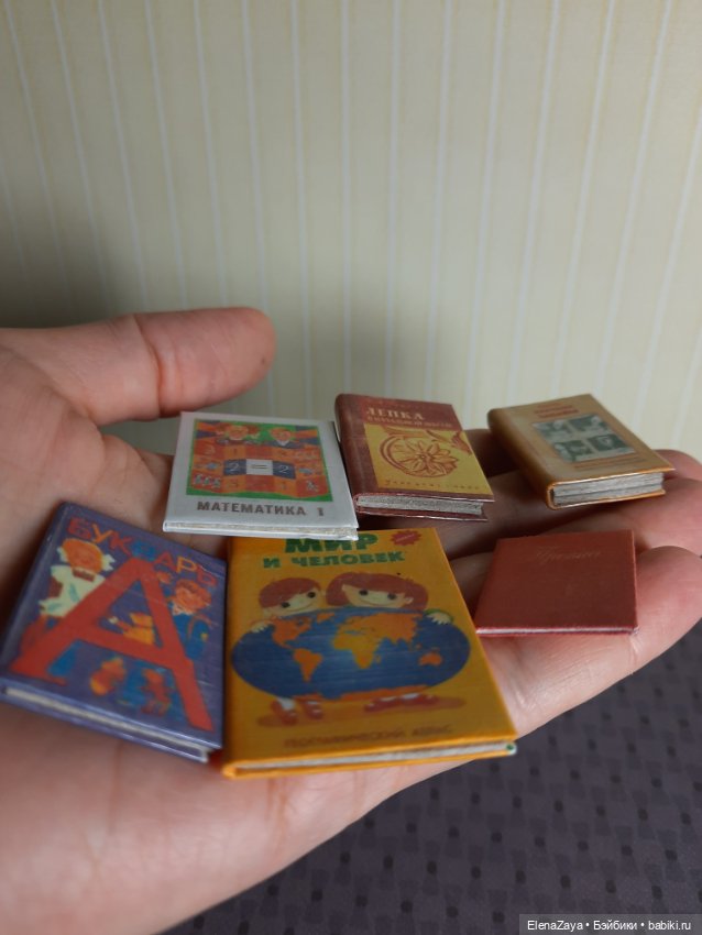 Набор для кукол 1:12, школьные принадлежности из СССР (фото 10)