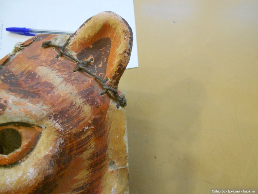 Старинная маска ТИГРА и коника, прискакавшего с Украины. Восстановление. Часть 1 (фото 3)