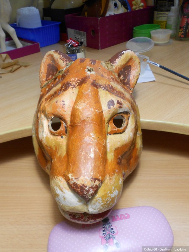 Старинная маска ТИГРА и коника, прискакавшего с Украины. Восстановление. Часть 1