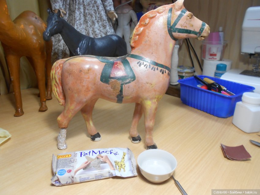 Старинная маска ТИГРА и коника, прискакавшего с Украины. Восстановление. Часть 1