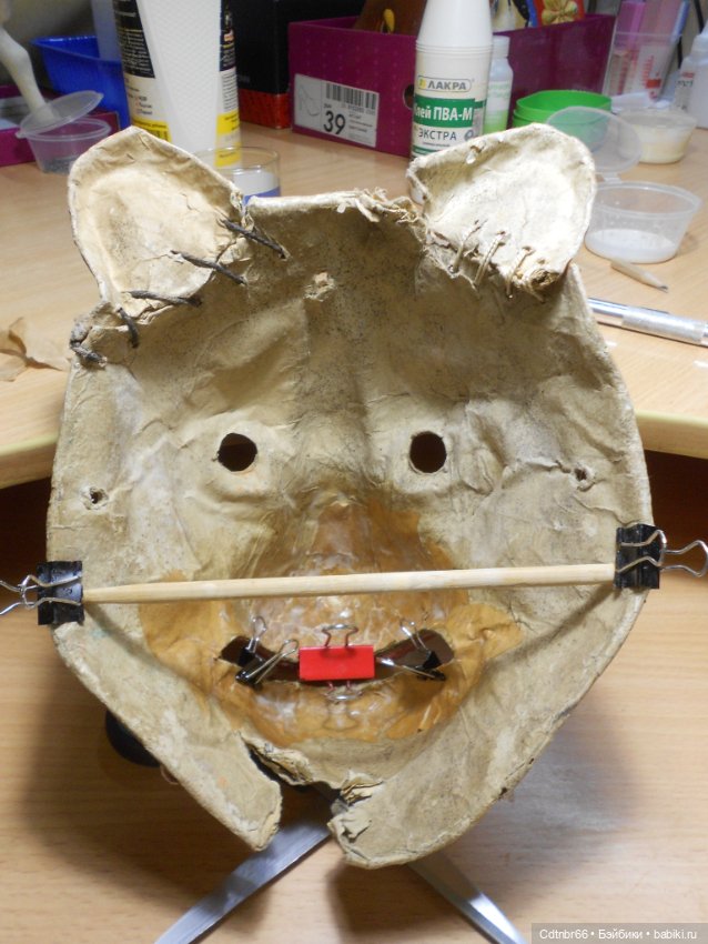 Старинная маска ТИГРА и коника, прискакавшего с Украины. Восстановление. Часть 1 (фото 10)