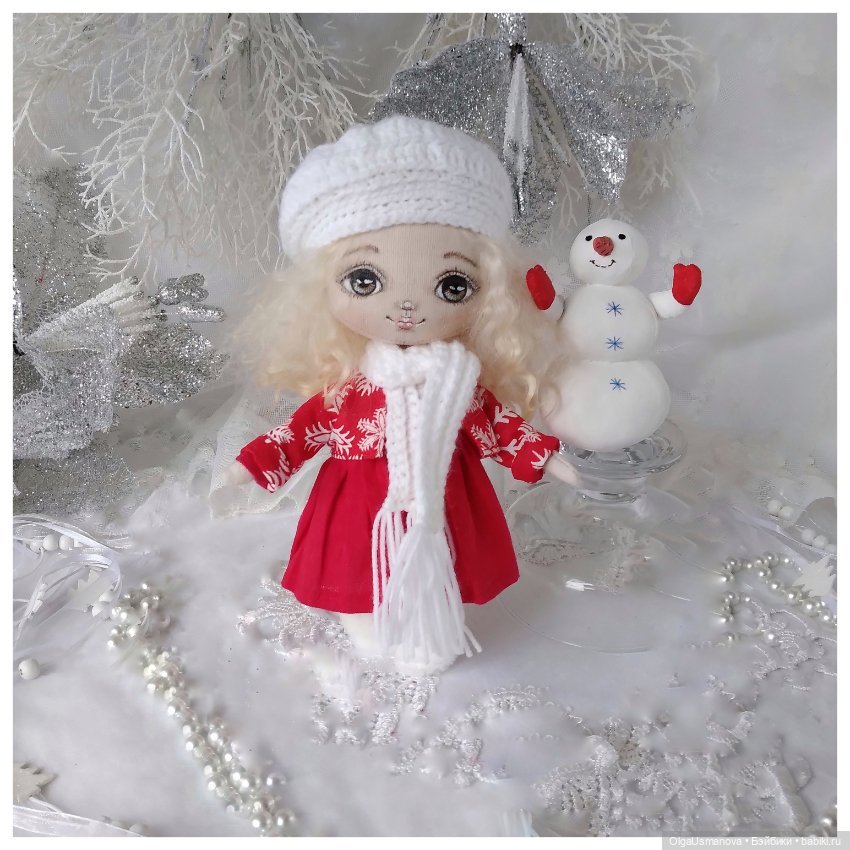 Сонечка и Снеговик — Авторские текстильные куклы: Вальдорфские (фото 7)