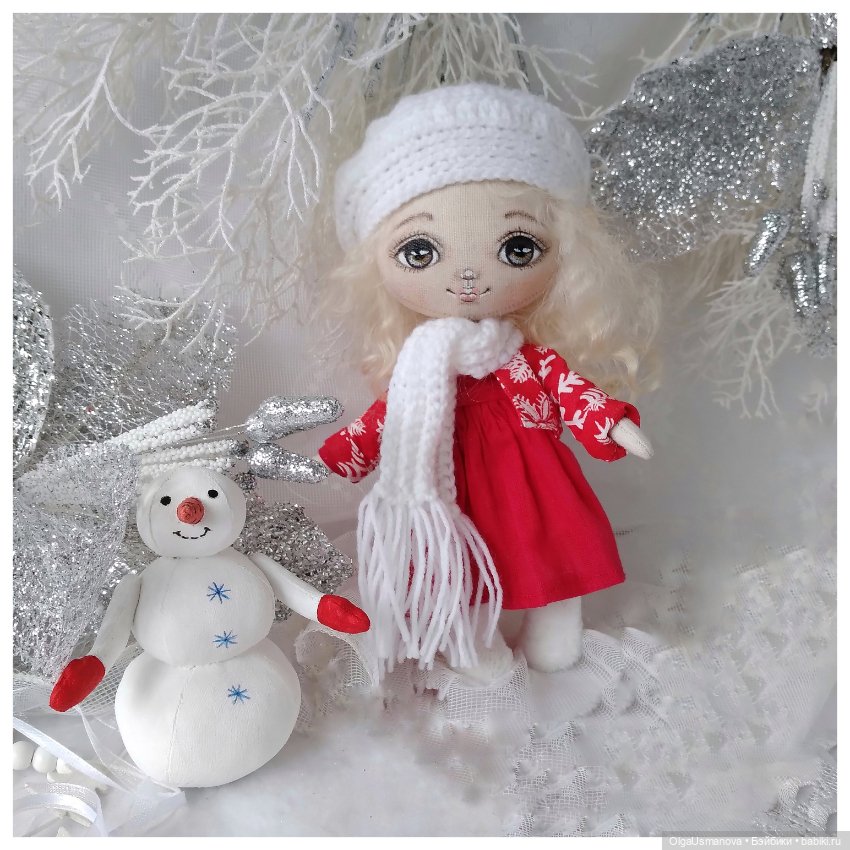 Сонечка и Снеговик — Авторские текстильные куклы: Вальдорфские (фото 6)