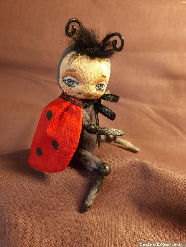 Малышка Мия — Текстильные игрушки и примитивы: кофейные (фото 4)