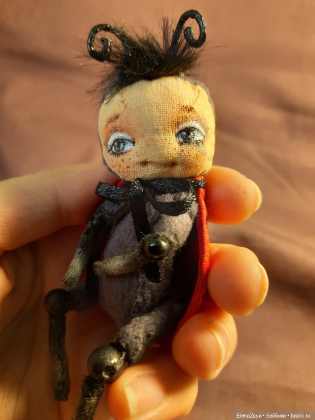 Малышка Мия — Текстильные игрушки и примитивы: кофейные (фото 8)