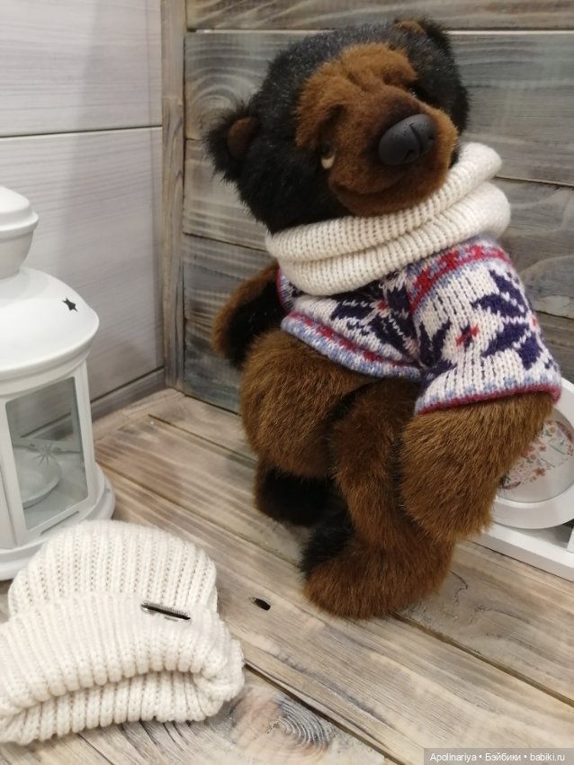 Бруно утеплился — Авторские мишки Тедди и друзья: фото (фото 6)