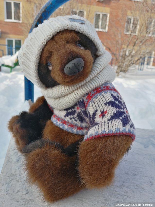 Бруно на прогулке — Авторские мишки Тедди и друзья: фото (фото 2)