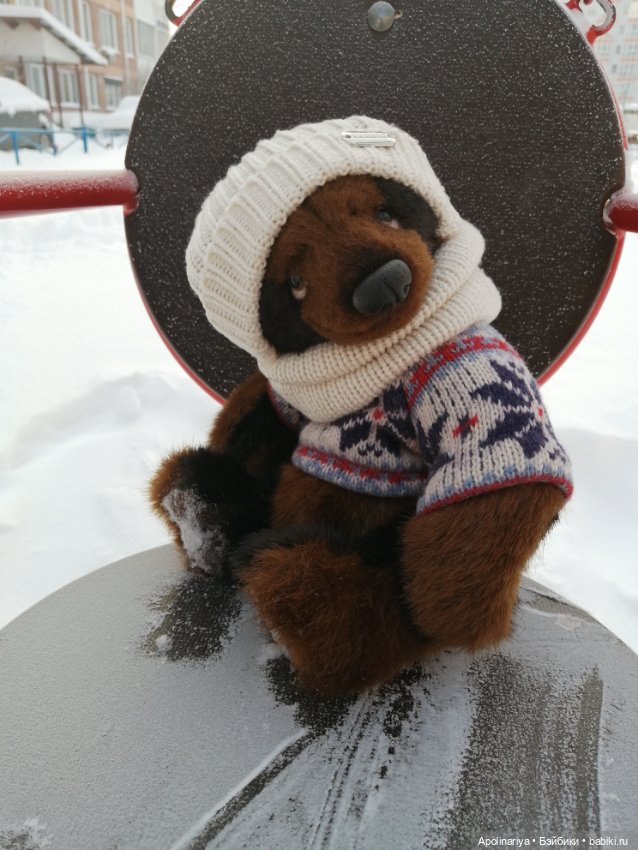 Бруно на прогулке — Авторские мишки Тедди и друзья: фото (фото 7)