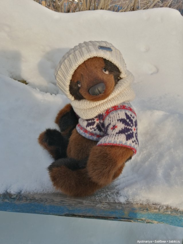 Бруно на прогулке — Авторские мишки Тедди и друзья: фото (фото 4)