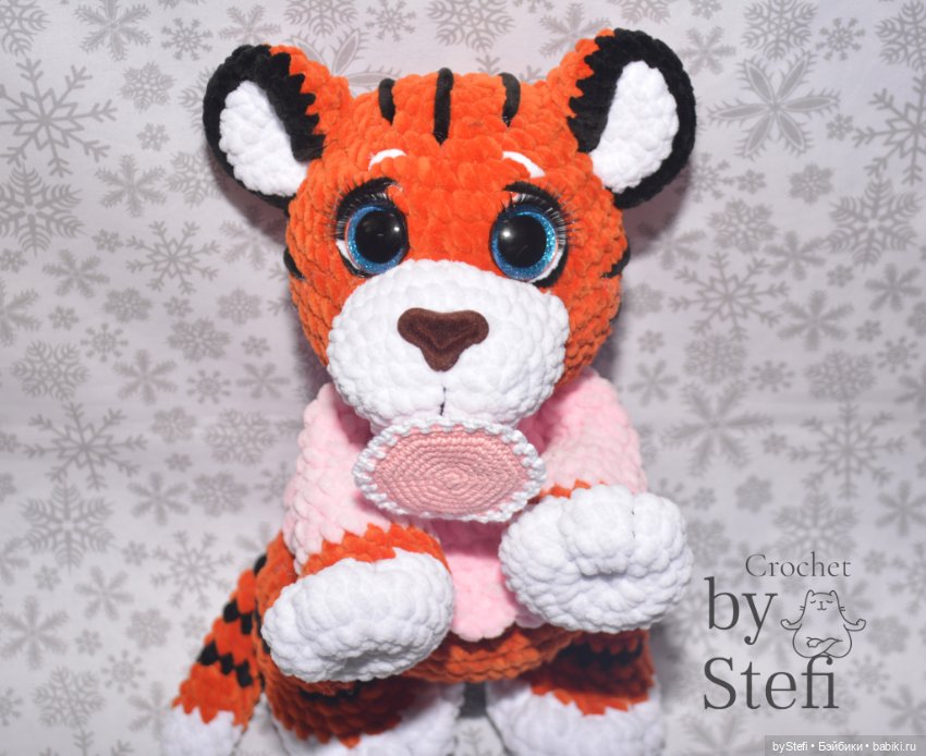 Тигряшка Путяшка. Символ 2022. Авторская работа. Чуть больше 30 см плюшевости (фото 4)